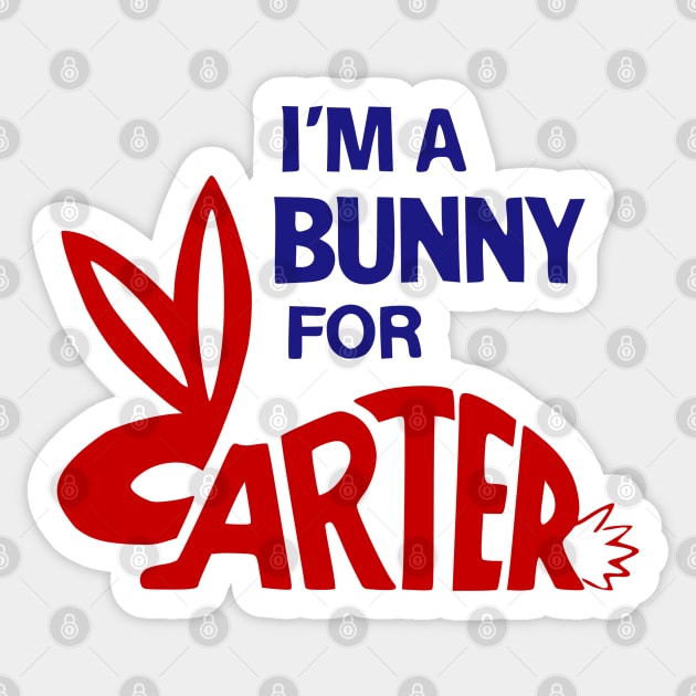 Jimmy Carter Campaign Button - I'm a Bunny for Carter Sticker by Yesteeyear